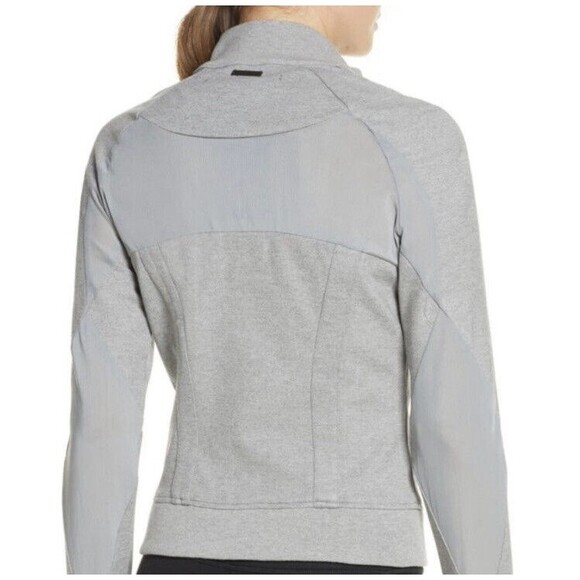 Blanc Noir Jacket Womens Medium Vector Thindown White Black Gray Heather Zip Up - Picture 13 of 13